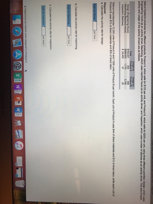  Engineering Hours as an activity driver, Machining, n which uses machine