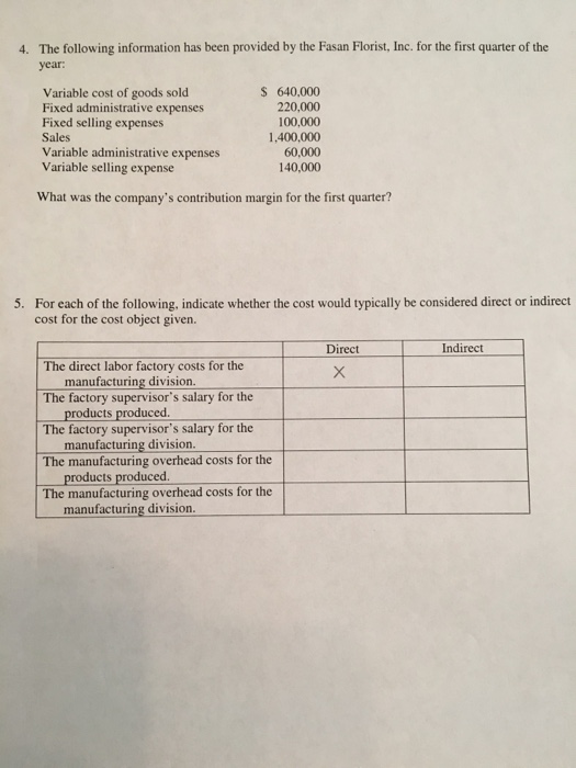 Can someone solve questions 4 and 5 will 4. The following information