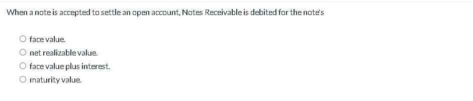  When a note is accepted to settle an open account, Notes