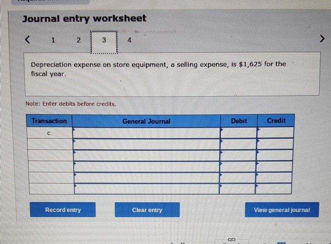 following accounts as selling expenses: Depreciation Expense-Store Equipment, Sales Salaries Expense, Rent
