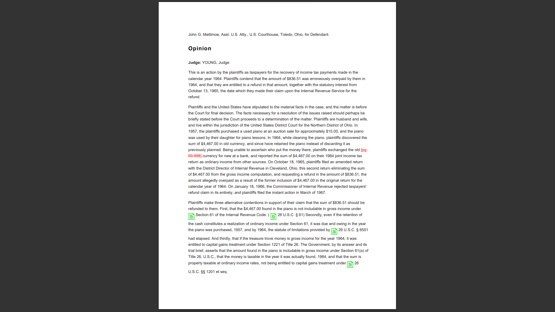 what is it that the IRS wants and how does the court