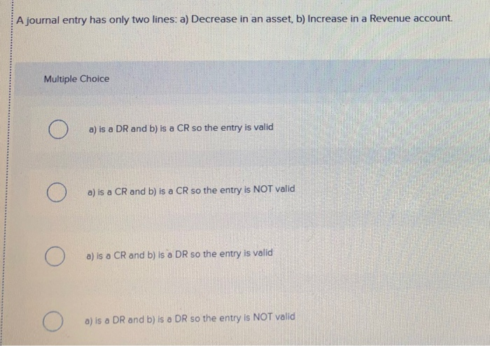 entry is NOT valid o a) is a CR and b) is