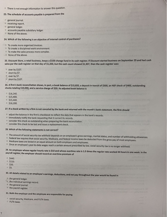  There is not enough information to answer this question. 23. The