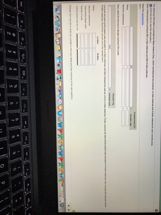 2 Direct labor hours Number of setups Number of machine hours Print