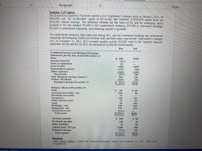 In questions that require calculations, credit will be given for showing your