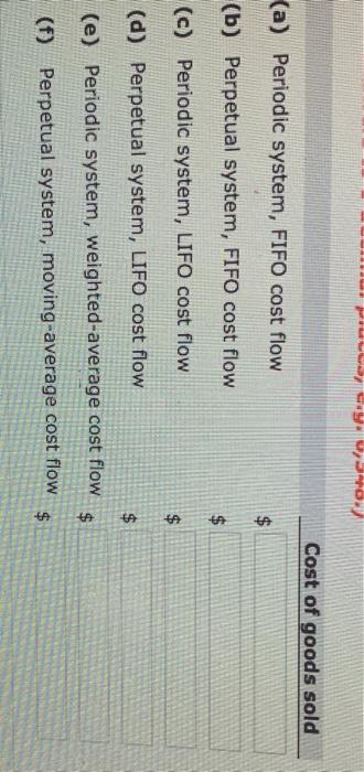 places Date Transaction Quantity Price/Cost 1/1 Beginning inventory 1,900 $15 2/4 Purchase