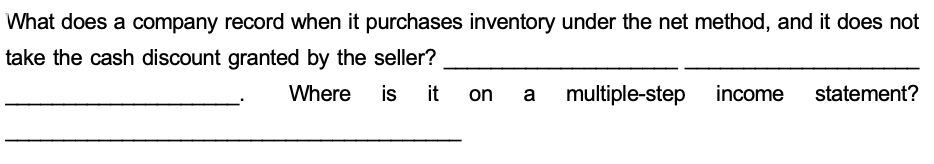 What does a company record when it purchases inventory under the