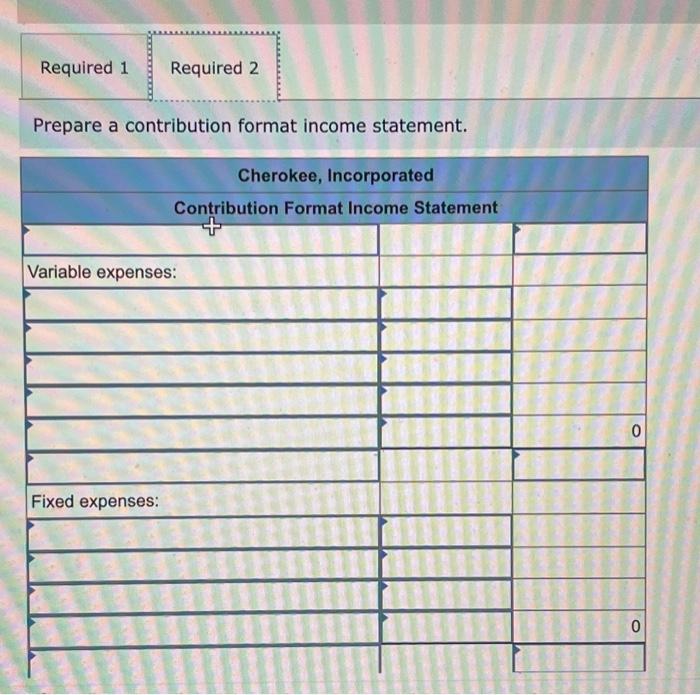 format income statement. Complete this question by entering your answers in the