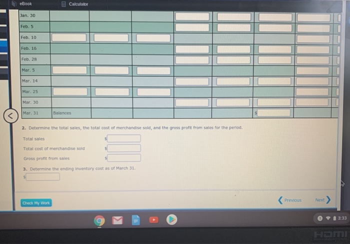 three-month period ending March 31, are as follows: Date Transaction Number of