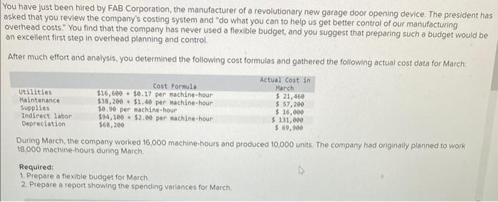  please finish the tabel! Need help! You have just been hired