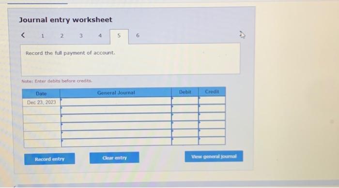 Dec. 2 Sold tents for $5,28e en account with a cost of