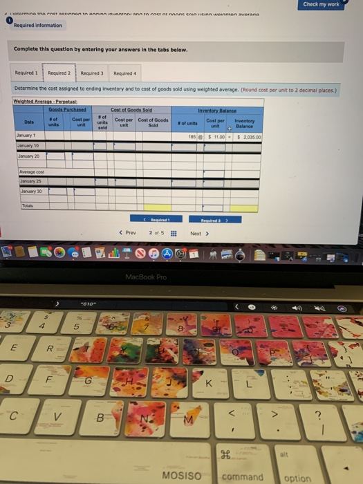 the following January purchases and sales data for its only product Date