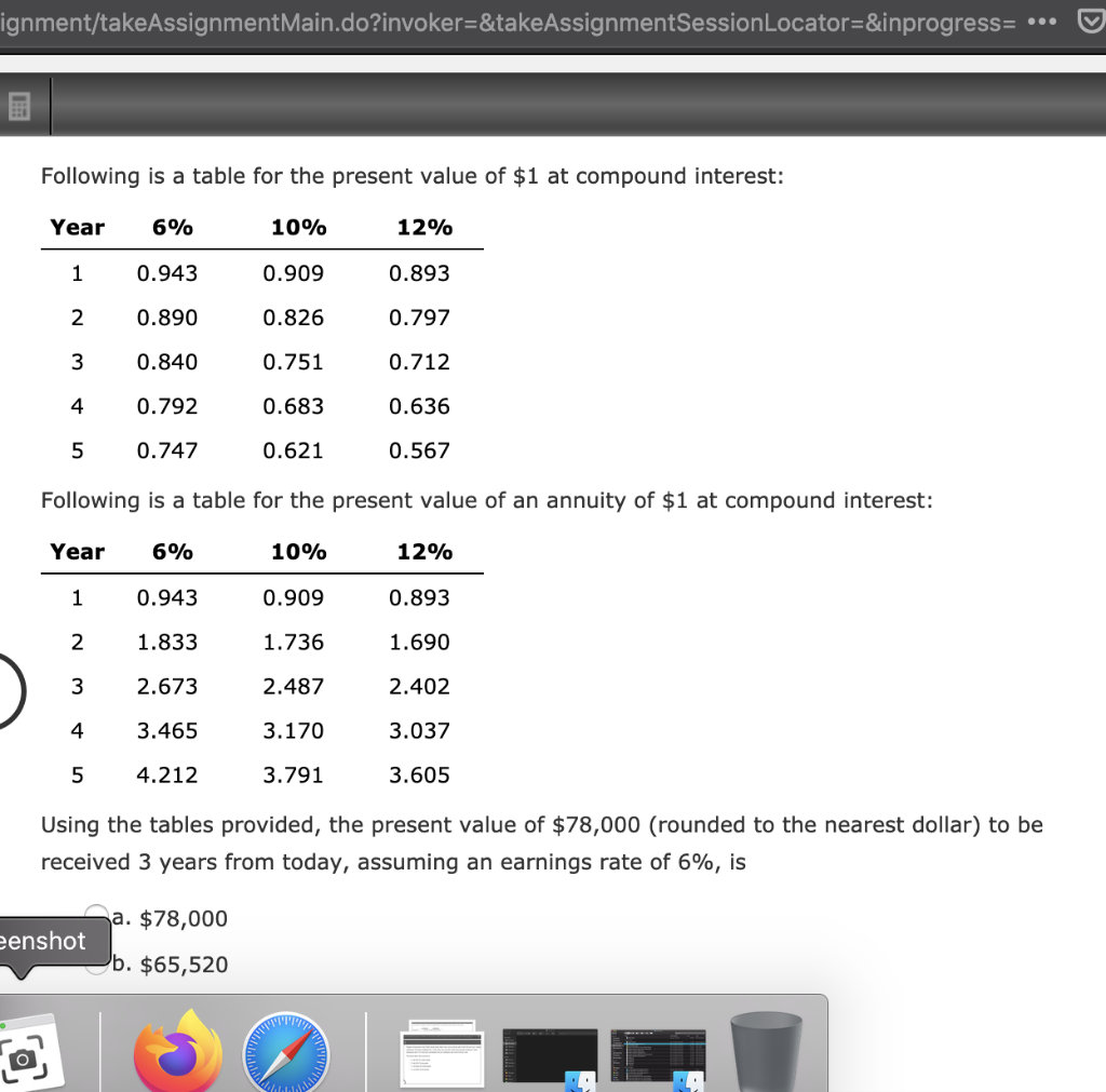 ignment/takeAssignmentMain.do?invoker=&takeAssignmentSessionLocator=&inprogress= ... Following is a table for the present value of