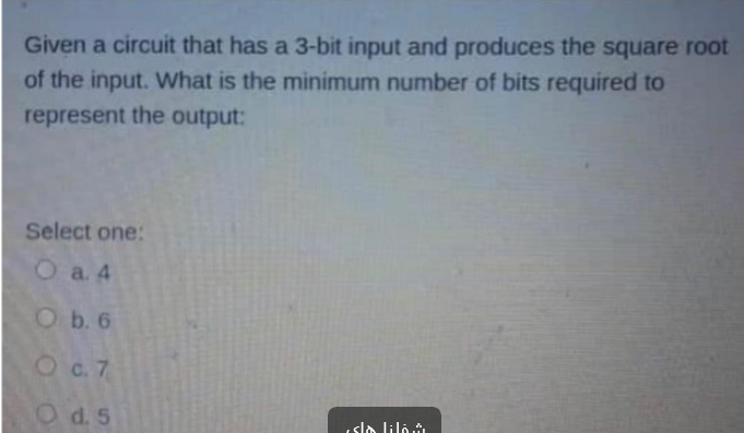  Given a circuit that has a 3-bit input and produces the