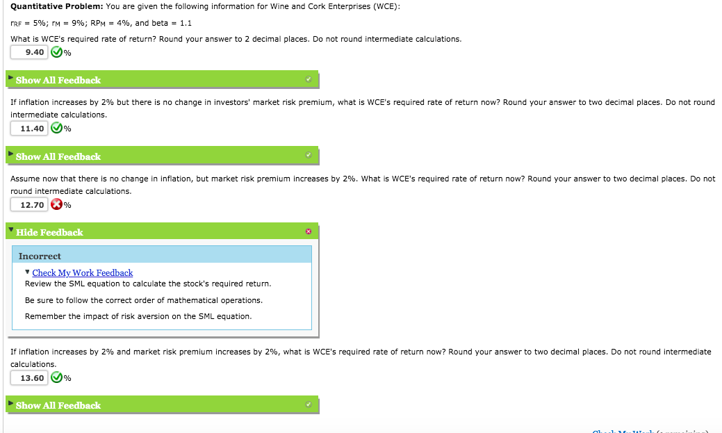 Quantitative Problem: You are given the following information for Wine and