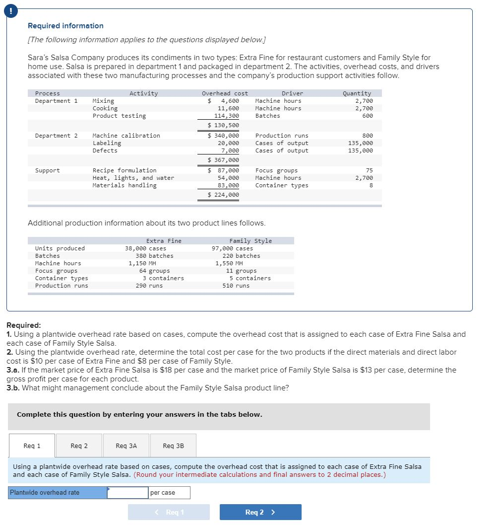 Hi-- Please answer this 3 part question. Thanks! ! Required information (The