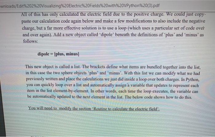 Make it blue and assign it a charge of -qproton'. Part C: