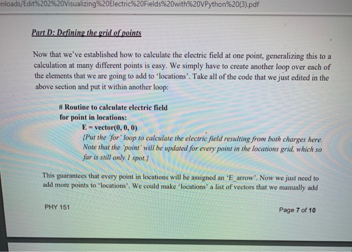 at a point we must define a variable that provides the locations