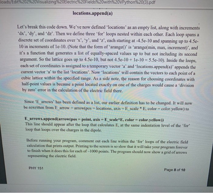 a single point right between the two charges. Add the following to