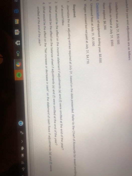 are as foll Debits s 72.900 349200 Credits Accounts Receivable Equipment Accumulated