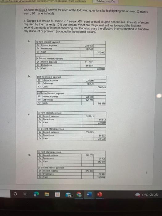 choose the best answer Choose the BEST answer for each of the