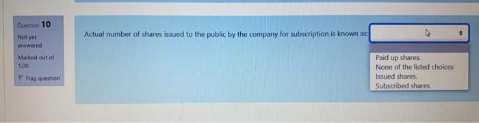 of business. Marked out of 1.00 ii. A current asset that can