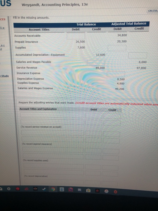 below. Trial Balance Debit Credit Adjusted Trial Balance Debit Credit 34,800 20,300