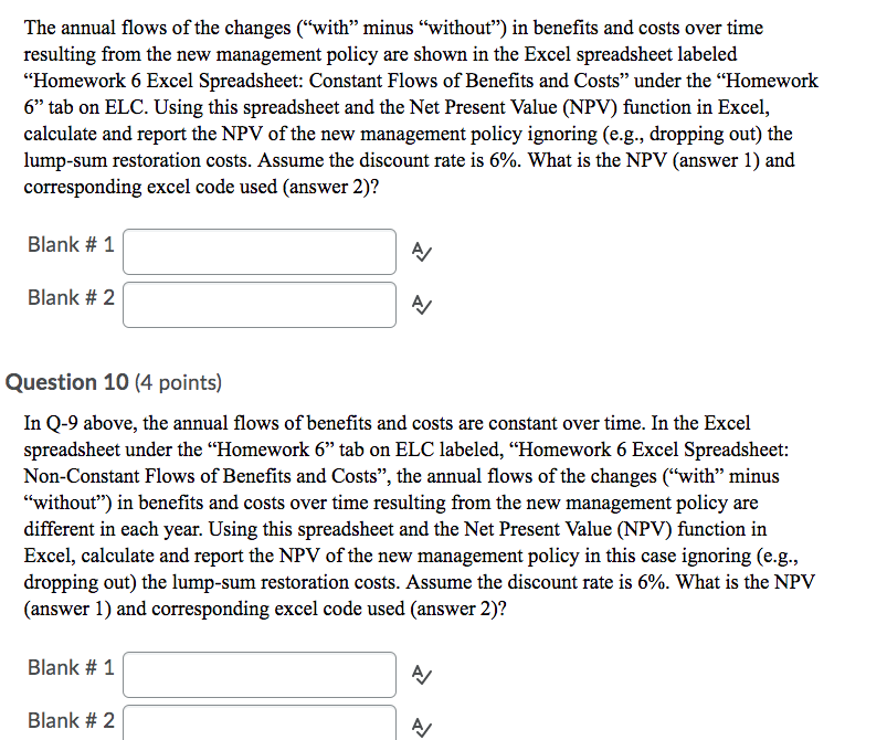 and 2) off-site preservation services such as clean drinking water and fish