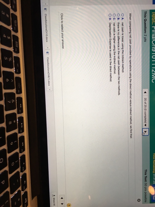  When comparing net, cash provided by operations using the direct method