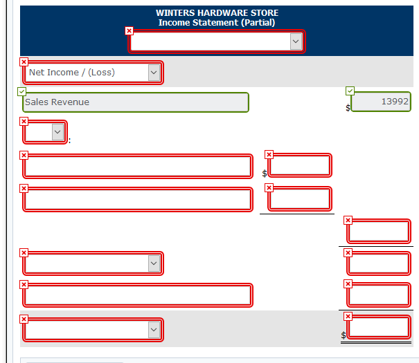 in each individual box of the pictures I provided. I have wasted