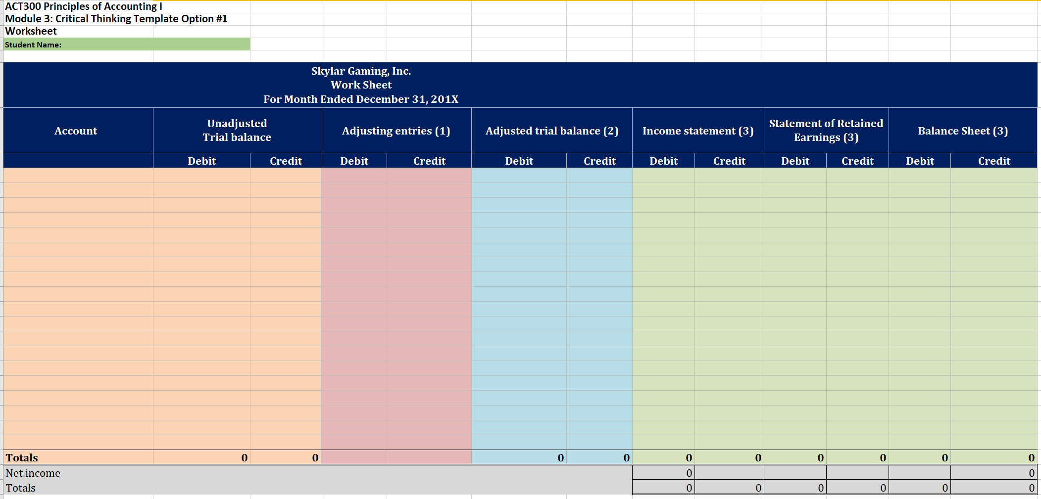 me how you would do it ACT 300 Module 3 CT 3
