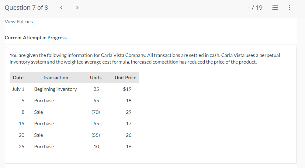 I need help with the journal entries using a perpetual inventory system