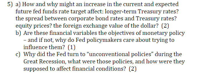  5) a) How and why might an increase in the current