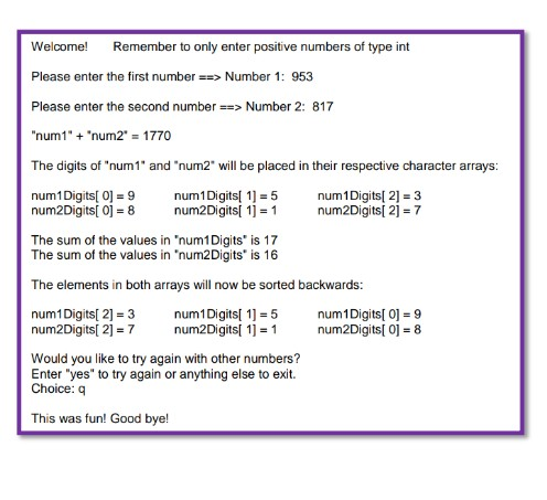 the class called PP7Modified to create the output shown below, it doesn't