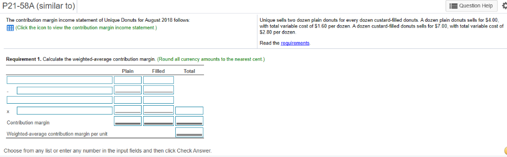 Unique's monthly breakeven point in dozens of plain donuts and custard-filled donuts.