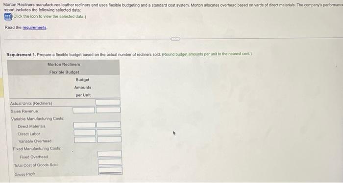  report includes the following selected data: (Click the leon to view