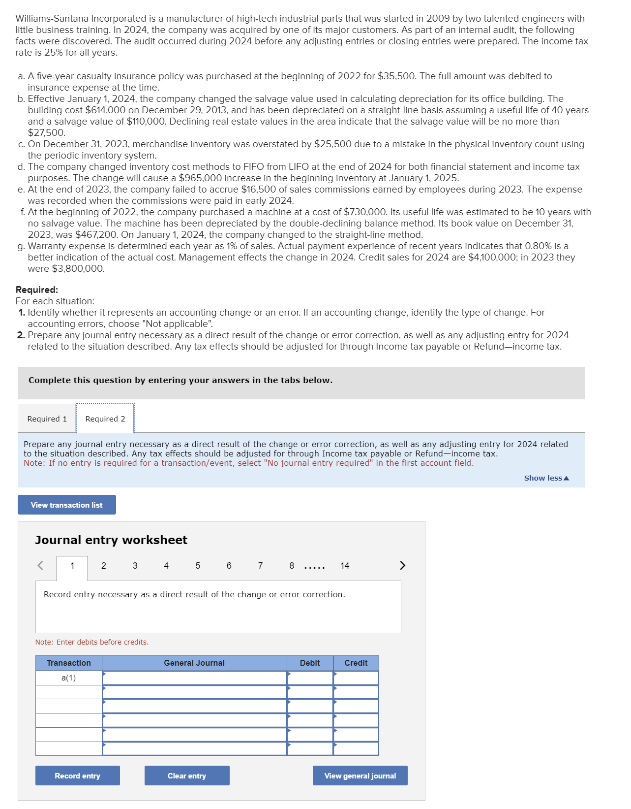 for a transaction/event, select "No journal entry required" in the first account