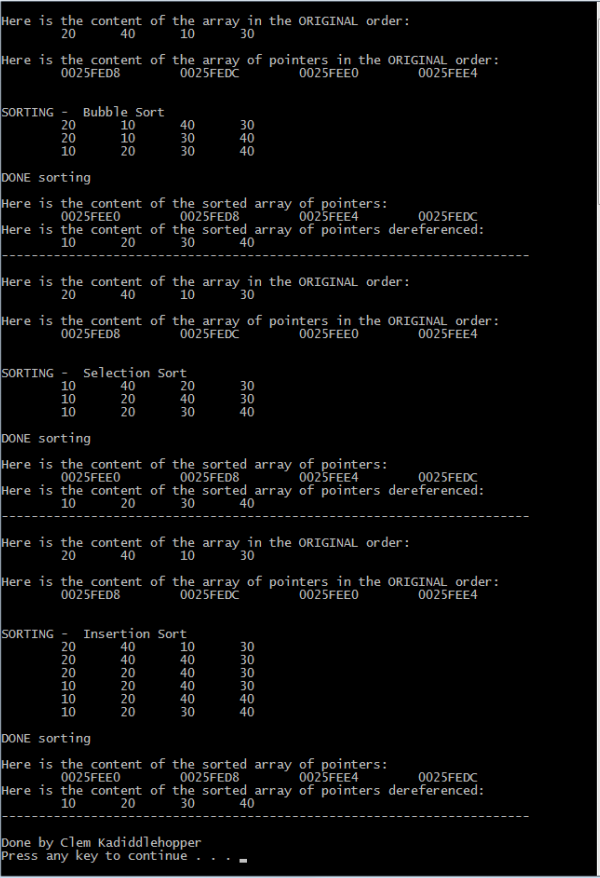 Lab - C++ In this lab, you will sort an array of