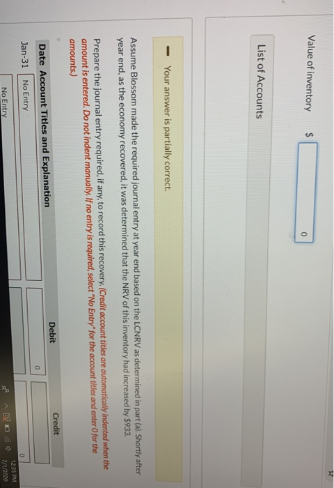 for valuing inventory. The following information is available regarding the inventory on