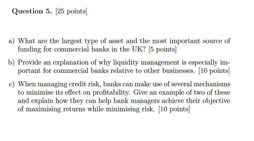 Question 5. [25 points) a) What are the largest type of
