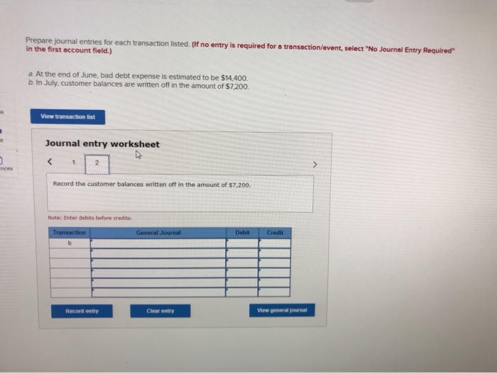 required for a transaction/event, select "No Journal Entry Required" in the first