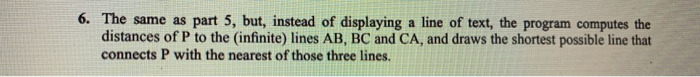 points A, B, C and P, which a) Draws a triangle formed