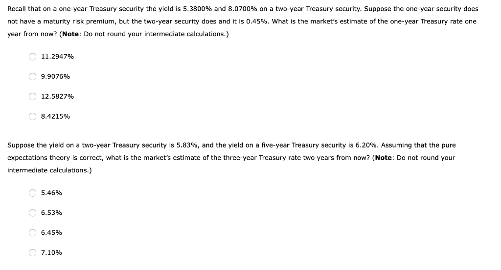 interest rates can be used to estimate future short-term interest rates. Based