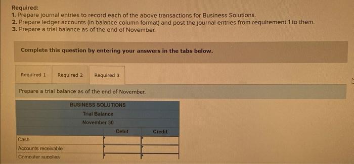 called Business Solutions, which provides consulting services, computer system installations, and custom