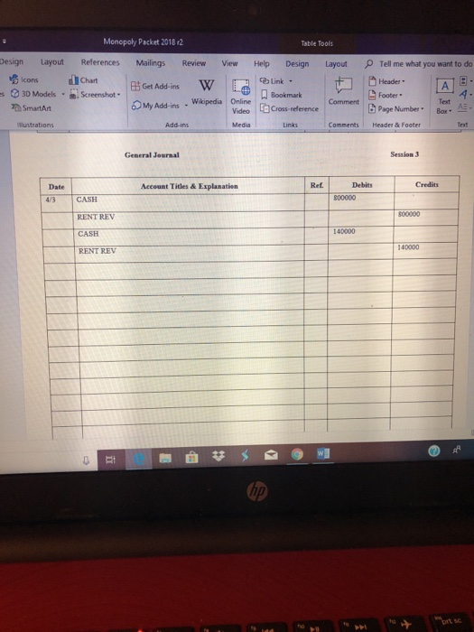 journal entries have been posted. You do not have to reference postings