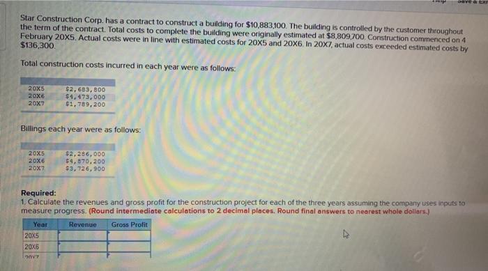  wave CX Star Construction Corp. has a contract to construct a