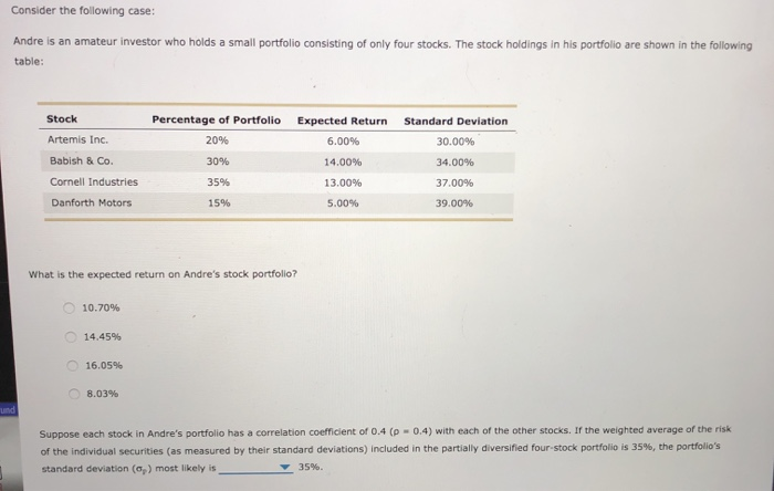 and risk A collection of financial assets and securities is referred to