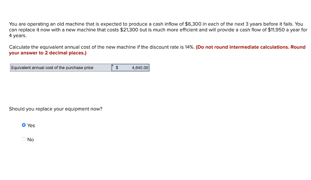 You are operating an old machine that is expected to produce a