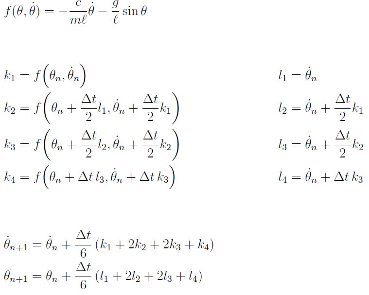 Derive the equation of motion for a vertical pendulum subject to a