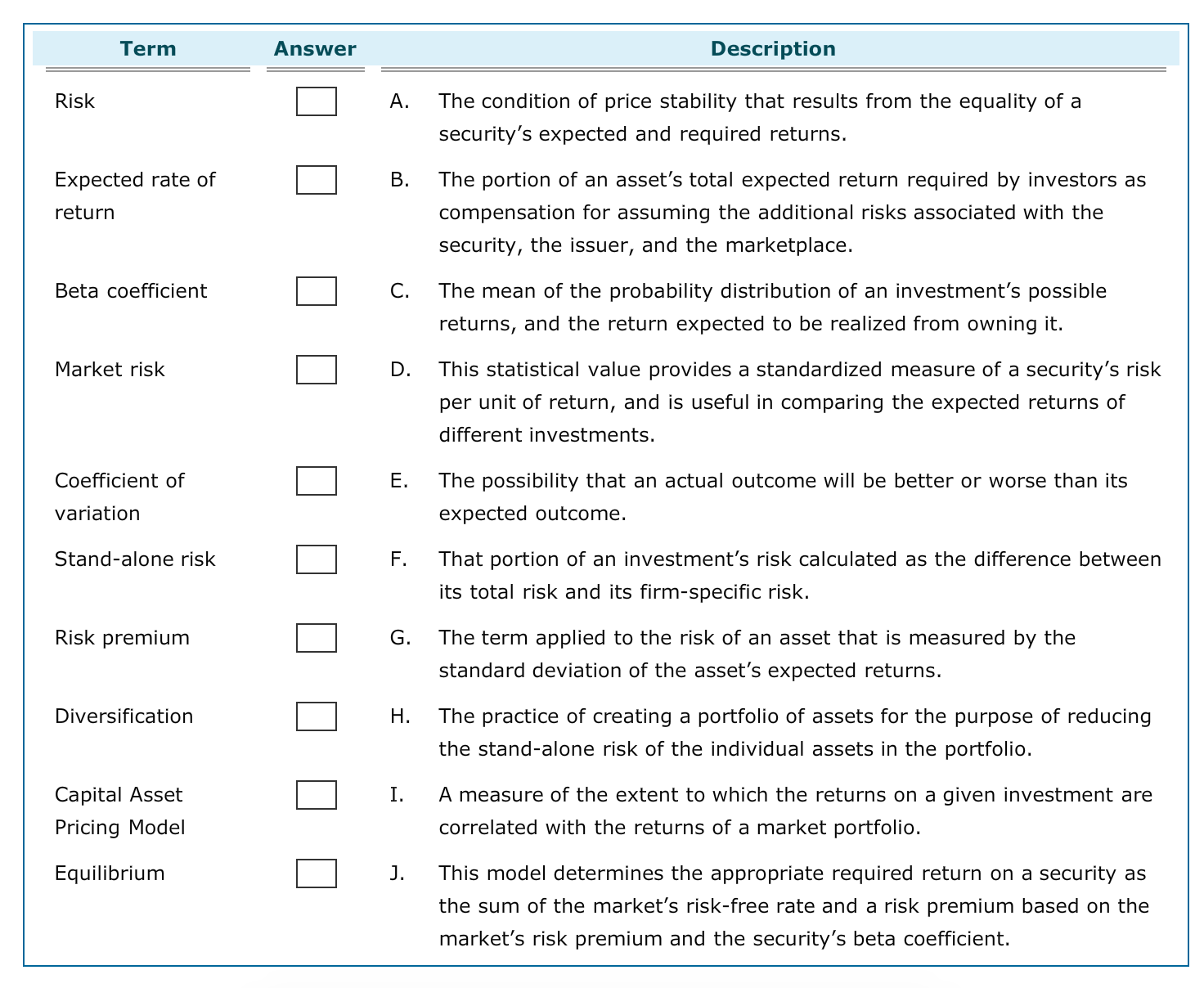 Match each term to one deffinition